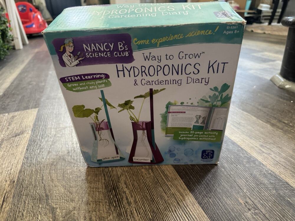 Way To Grow Hydroponics Kit and Gardening Diary Nancy B's Science Club Open Box